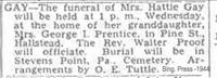 Gay, Hattie Funeral Notice